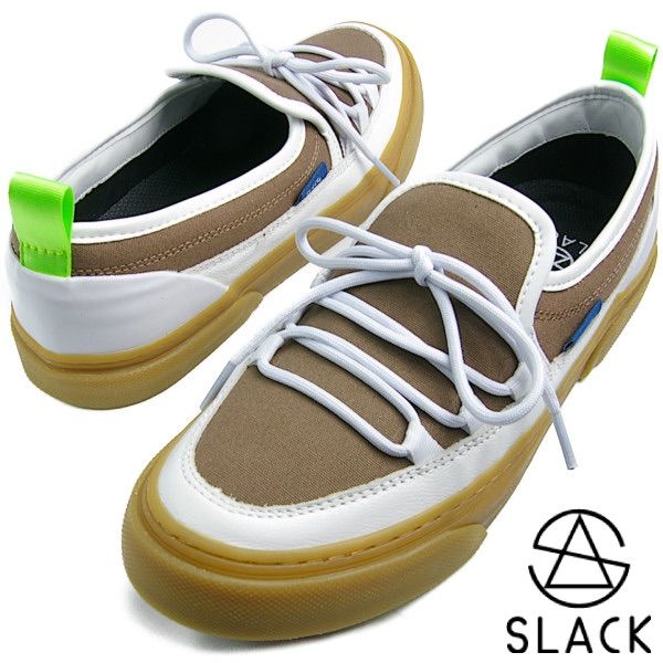 SLACK スラック INTLOOP (ASH BROWN/WHITE) イントループ アッシュブラウン ホワイト メンズ レディース スニーカー
