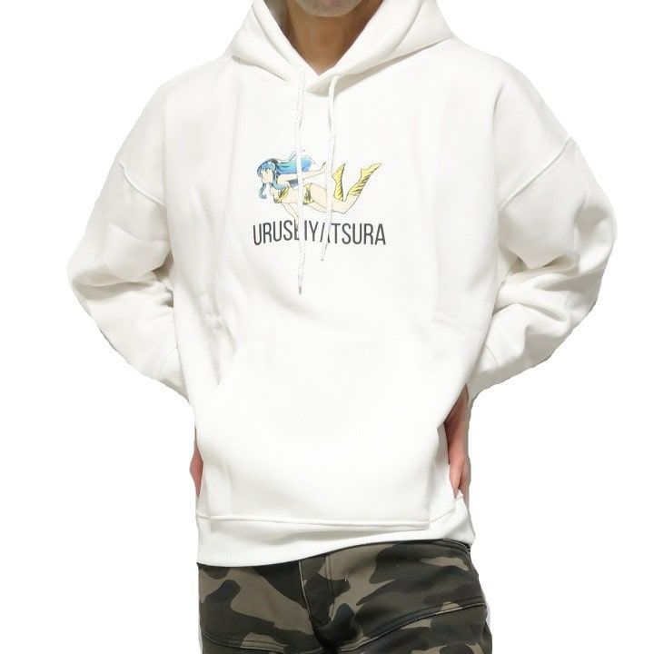 パーカー うる星やつら フード ジャケット 裏起毛 小学館 ラムちゃん 服 メンズ/レディース ユニセックス グッズ 通販 キャラクター ホワイト