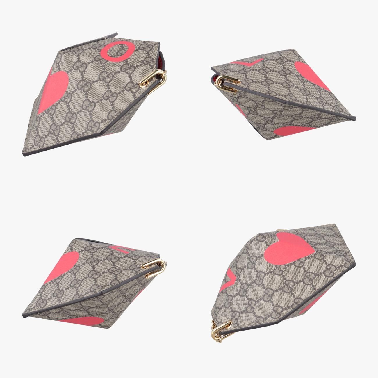 グッチGucciハートブラウンPVCコーティングキャンバス678131I036832667