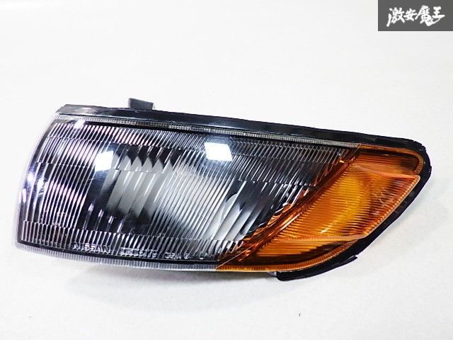 美品 日産 純正 S13 シルビア フロント コーナーレンズ ウインカー ランプ レンズ 左 左側 助手席 IKI5179 即納