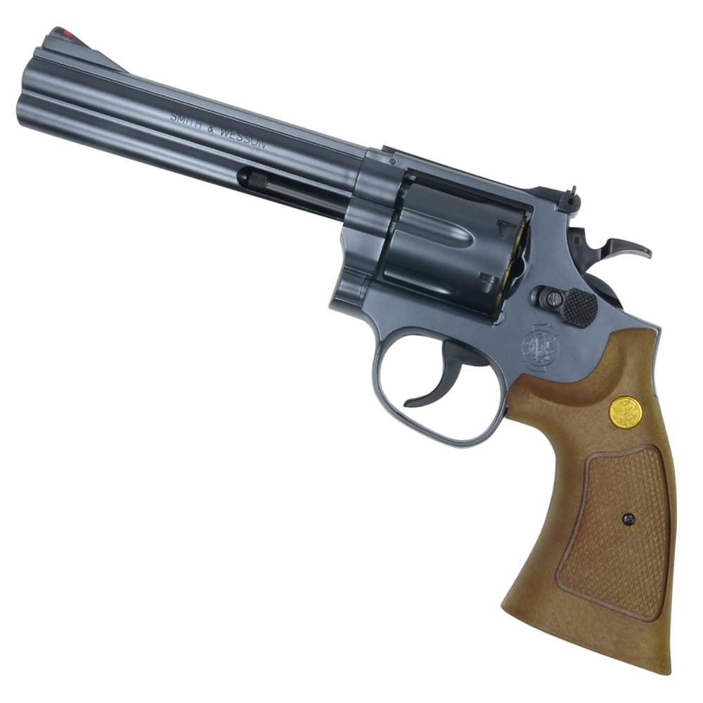 CROWN MODEL エアガン Smithu0026Wesson M586 .357マグナム 6インチ 10歳以上 ブラック