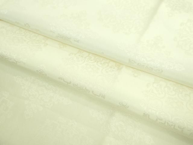 平和屋本店□極上 龍村美術織物 長襦袢 袷 稜華文錦 鳥の子色地 逸品