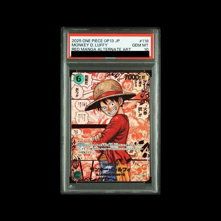 PSA10 モンキー・D・ルフィ レッドスーパーパラレル　コミパラ PSA10】モンキー・D・ルフィ(パラレル)(レッドスーパーパラレル