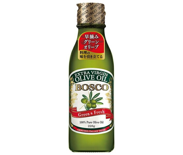 日清オイリオ BOSCO ボスコ エキストラバージンオリーブオイル 228g瓶×12本入× 2ケース ｜ オリーブオイル 調味料 食用油 エキストラバージン