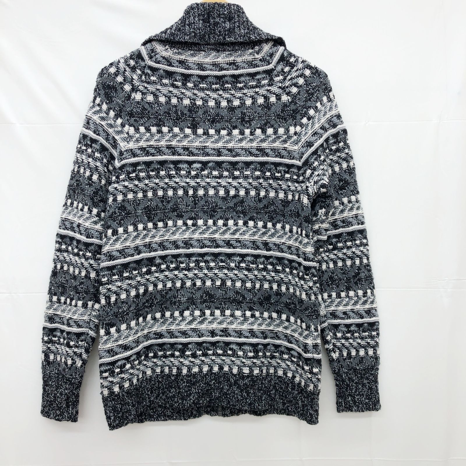 L.L.Bean エルエルビーン ニット ZIP カーディガン S ブラック グレー 