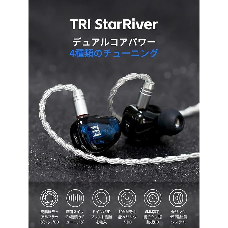 Yinyoo 高級 イヤホン 有線 カナル型 イヤホン 中華 イヤモニ型イヤホン KBEAR Aurora オーロラ イヤフォン HiFi音 : Yinyoo 高級 イヤホン 有線 カナル型 イヤホン 中華