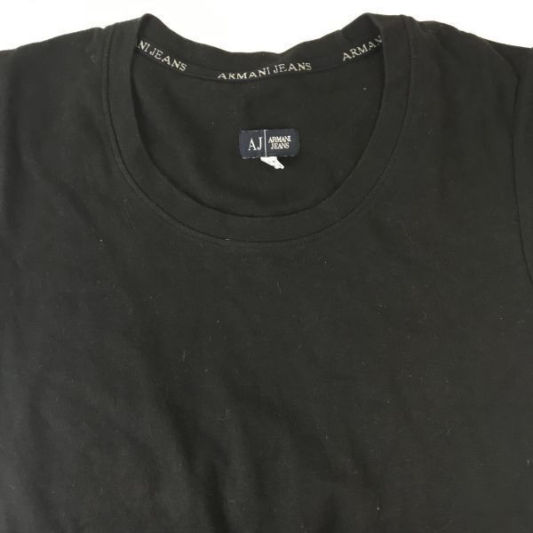 ARMANI JEANS★半袖Tシャツ/カットソー【Women's size-M/38/黒/Black】ジョルジオアルマーニジャパン正規代理店タグ/Tops/Shirts◆BH40 ARMANI JEANS 半袖Tシャツ/カットソー【Women's size-M/38/黒/Black