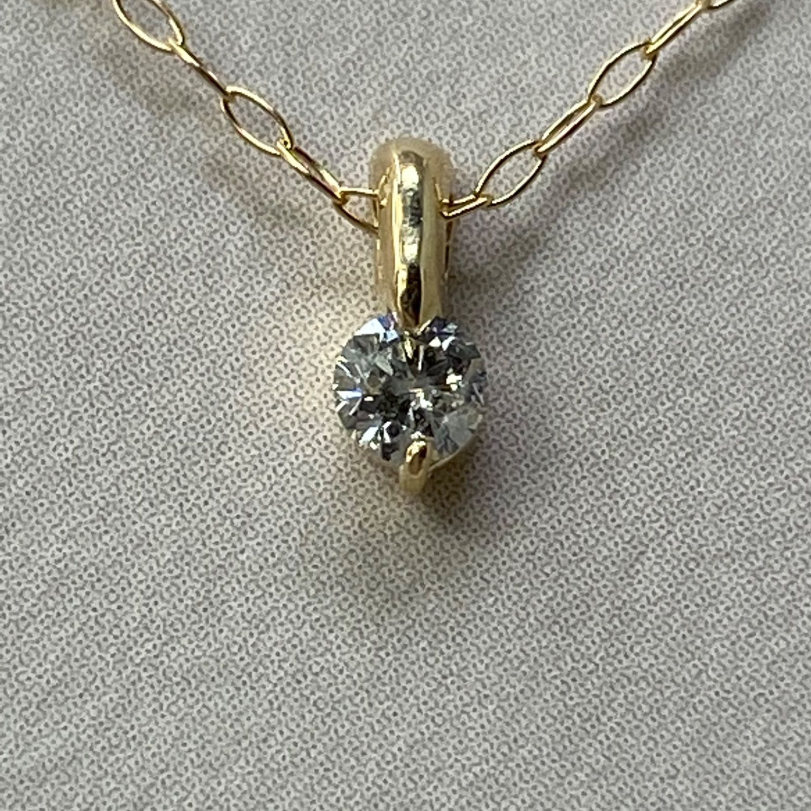 k18YG AU750 18金 天然ダイヤモンド 0.07ct ネックレス - メルカリ