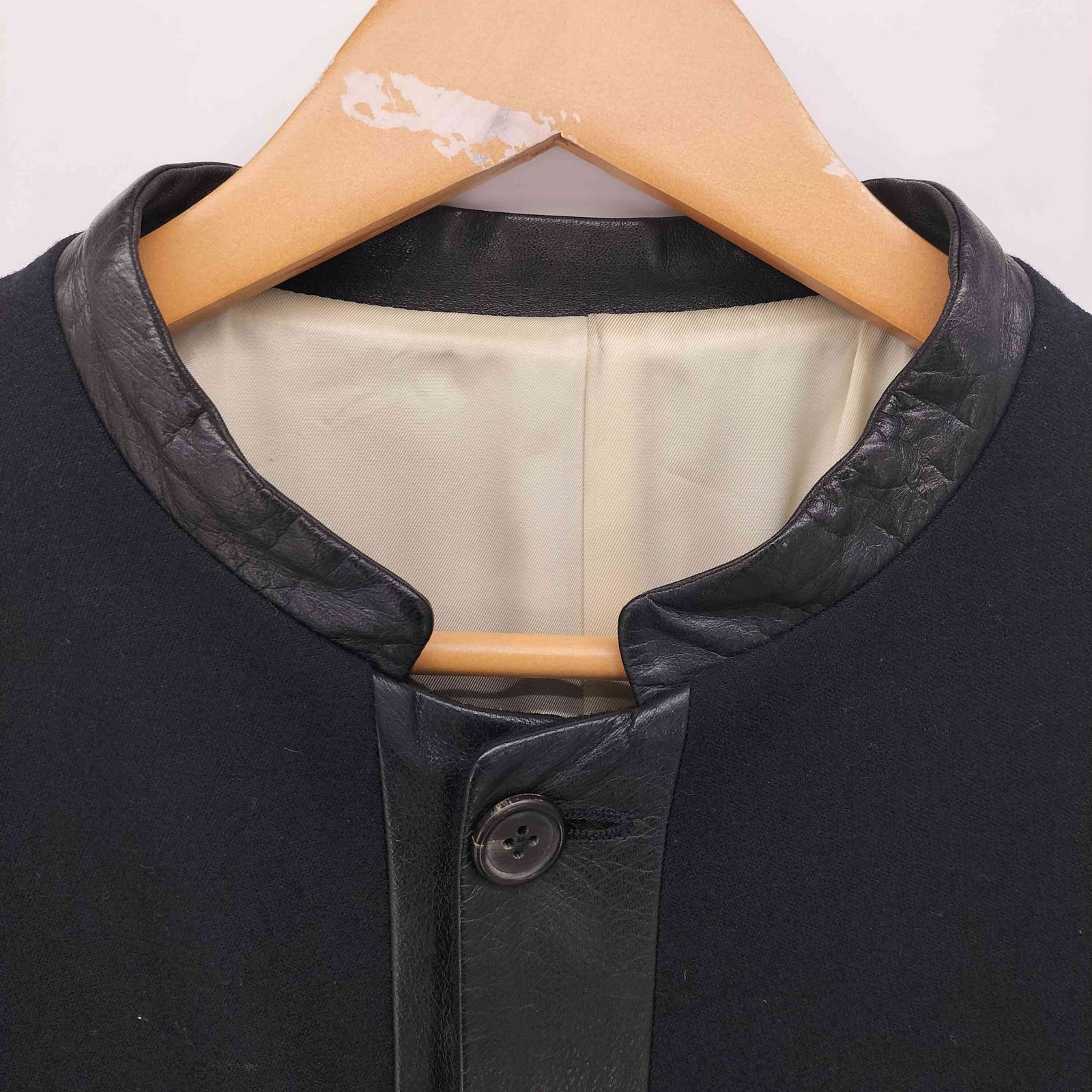 ワイズフォーメン Ys for men 97AW 100番台 ウールギャバ レザー切替