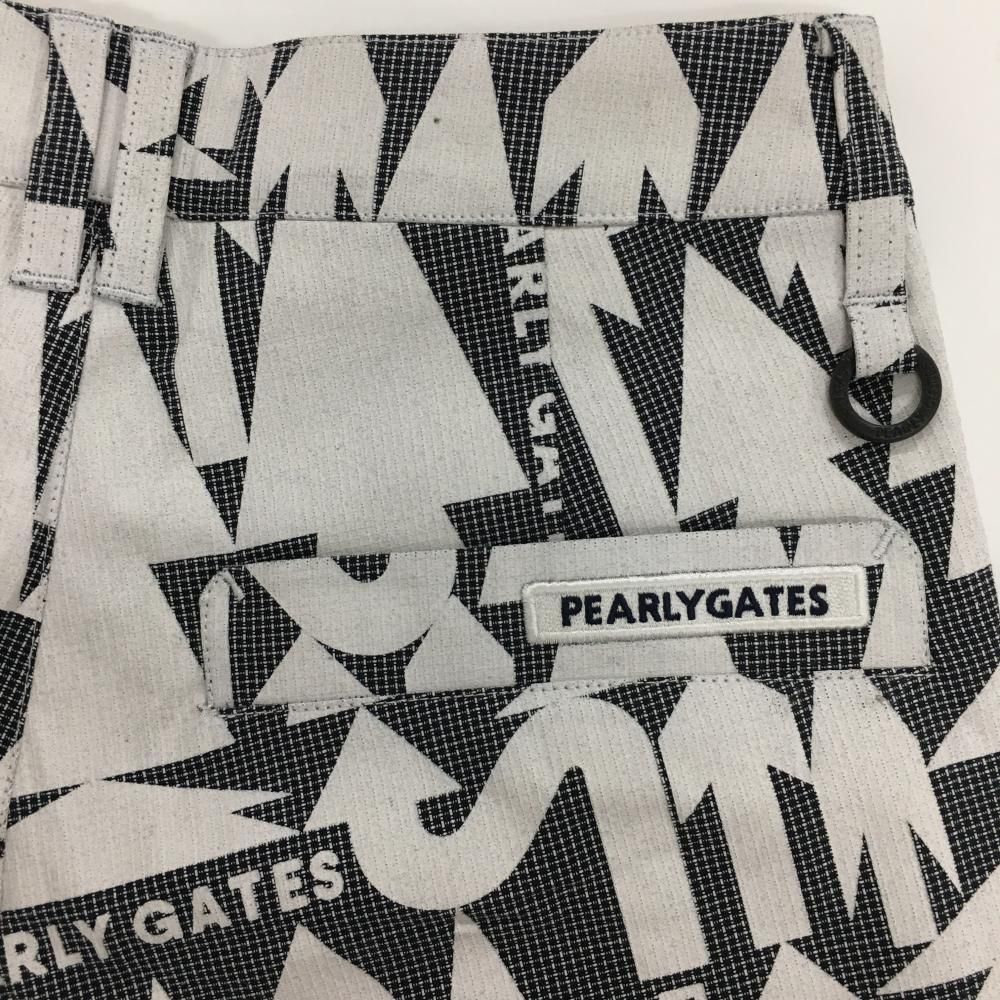 パーリーゲイツ パンツ 黒×白 ヤジルシ柄 ロゴ刺しゅう レディース 00 XS ゴルフウェア PEARLY GATES WHITEMONARCHHOTEL_COM