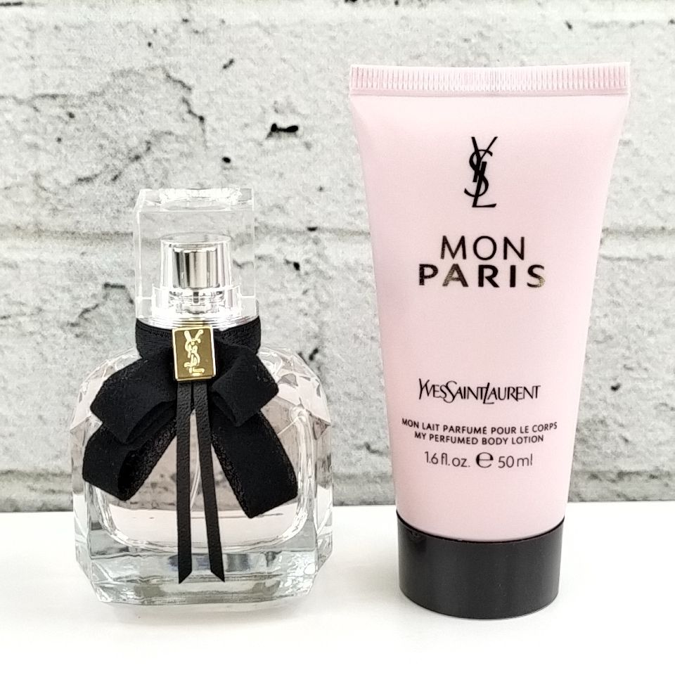 Yves Saint Laurent U 159 A 1 モンパリ ギフトセット 30 ml MON PARIS EDP SP 香水 フレグランス 50 ボディーローション スキンケア ボディケア
