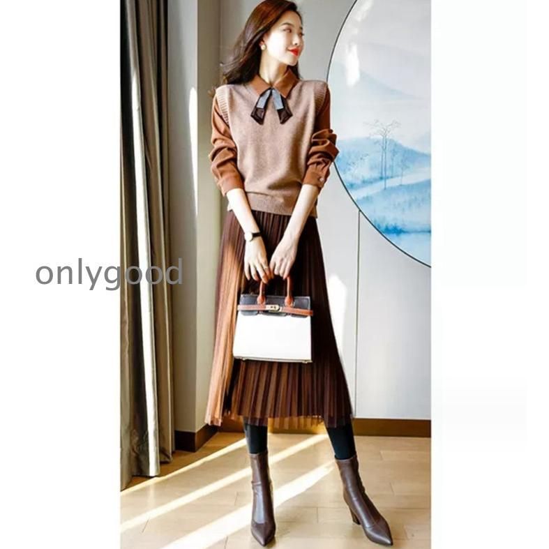 トゥービーシック ティアードフリル ラビットファー ワンピース 七分袖