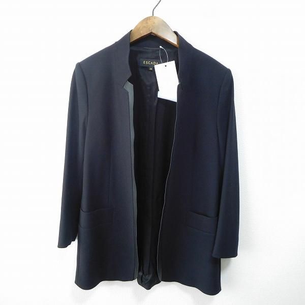 【美品】ESCADA レザージャケット 36サイズ ライダースジャケット レザージャケット 革ジャン[品番