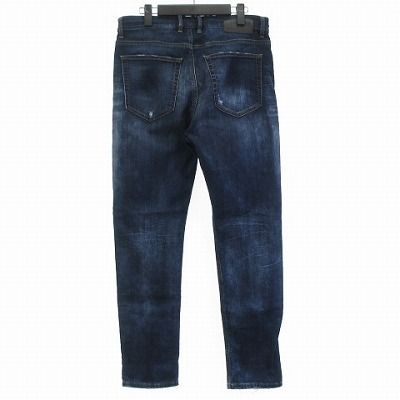 DIESEL ダメージ加工デニムパンツ ジョグパンツ DIESEL (ディーゼル) ウエストゴム ダメージ加工 テーパード