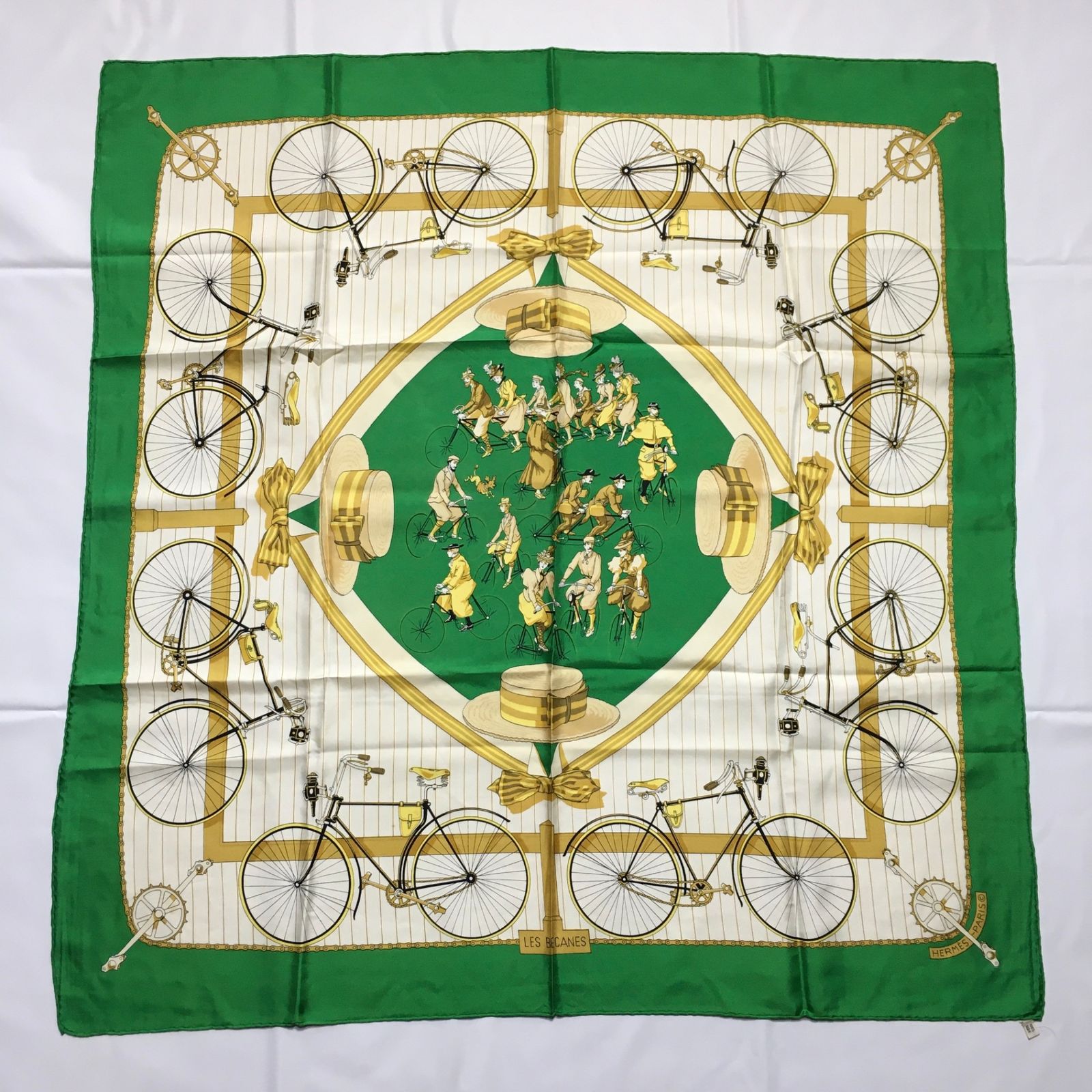 2504-194｜エルメス 90 スカーフ シルク グリーン 2504-194｜エルメス 90 スカーフ シルク グリーン - メルカリ