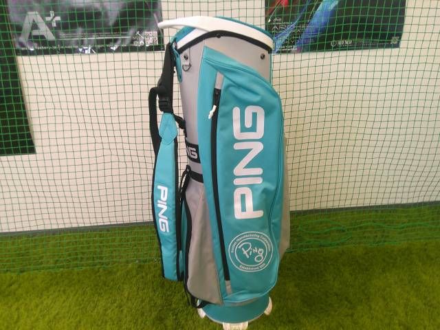 高級 Kappa カッパ キャディバッグ 3点式 クロコ PUレザー