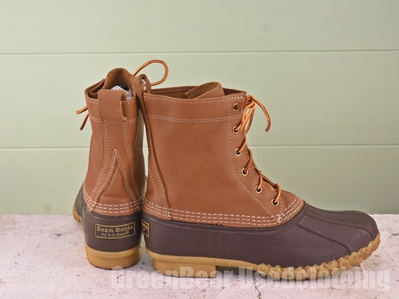 USA製 L.L.Bean モカシン ビーンブーツ 茶系×紺系 レディース