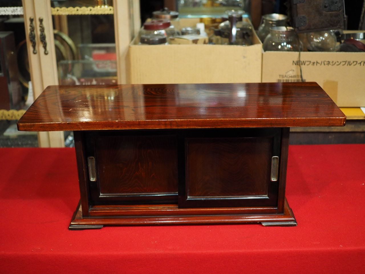 な欅杢の小型ローボード 昭和初期 古録展 送料無料 品番H1455