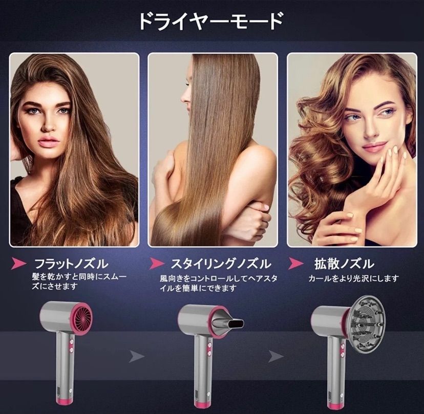 ヘアドライヤー 頭皮マッサージ マッサージ ガン 懐中電灯 多機能マッサージガン マッサージガン 筋膜リリースガン 頭皮ブラシ ドライヤー LED