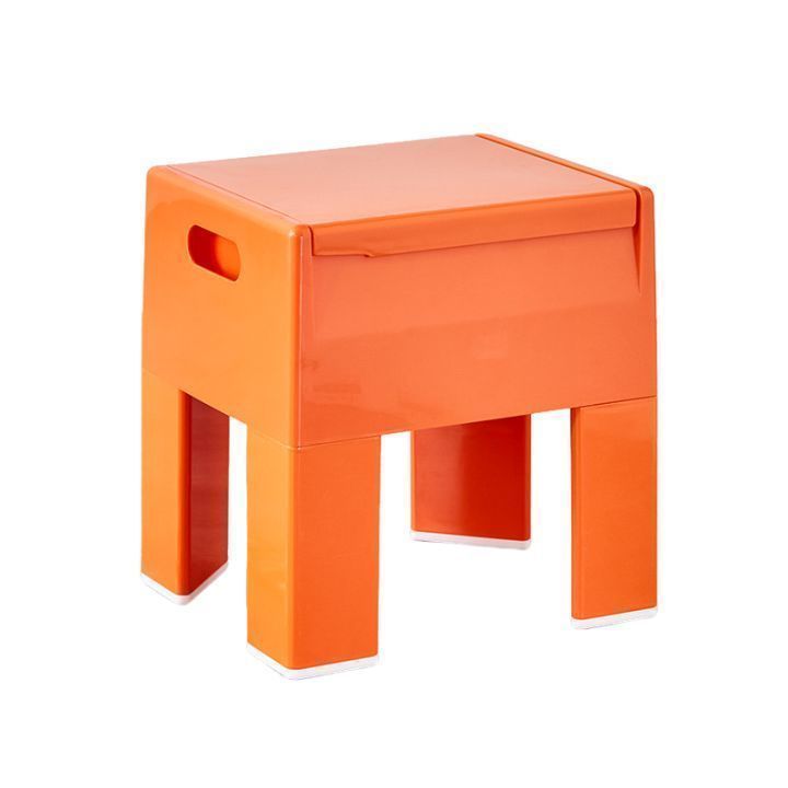 スツール 椅子 イス オレンジ トップ シンプル 無地 四角 スクエア