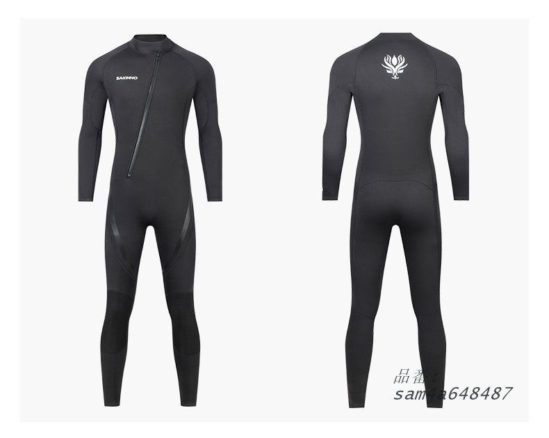 前開き フルスーツ ウェットスーツ メンズ 3 MM シンプル 春秋用 マリンスポーツ ダイビング MF 306 保温 ネオプレーン フード付きフルスーツ 307 サーフィン am 4 a 648487