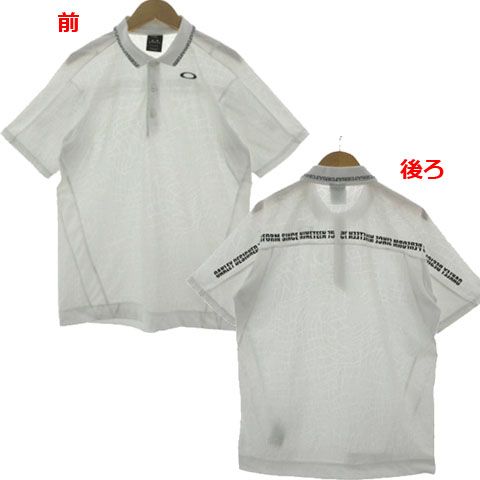 OAKLEY オークリー 半袖 ポロシャツ GOLF 刺繍ロゴ スカル XL