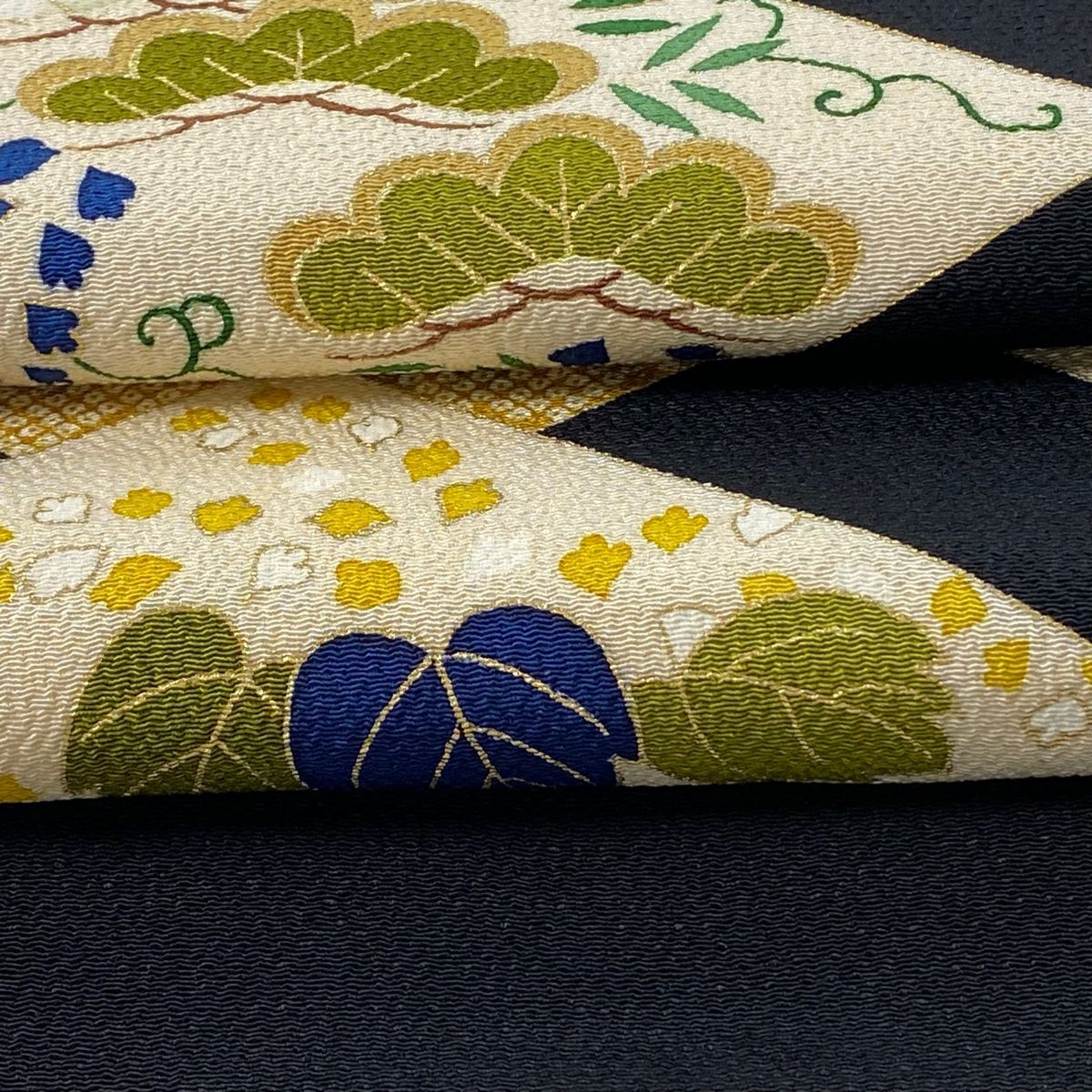 k-6273 夏物 絽 刺繍のデザイン 正絹 名古屋帯 k-6273 夏物 絽 刺繍のデザイン 正絹 名古屋帯