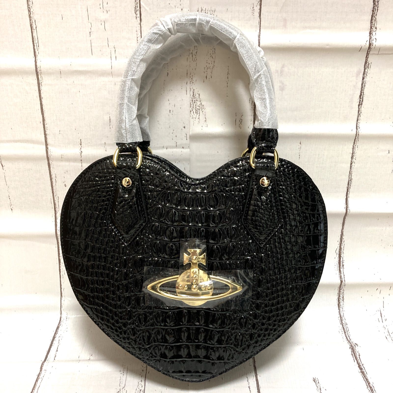 新品 VivienneWestwoodハートバッグ2way ロゴ 地雷 クロコ - メルカリ