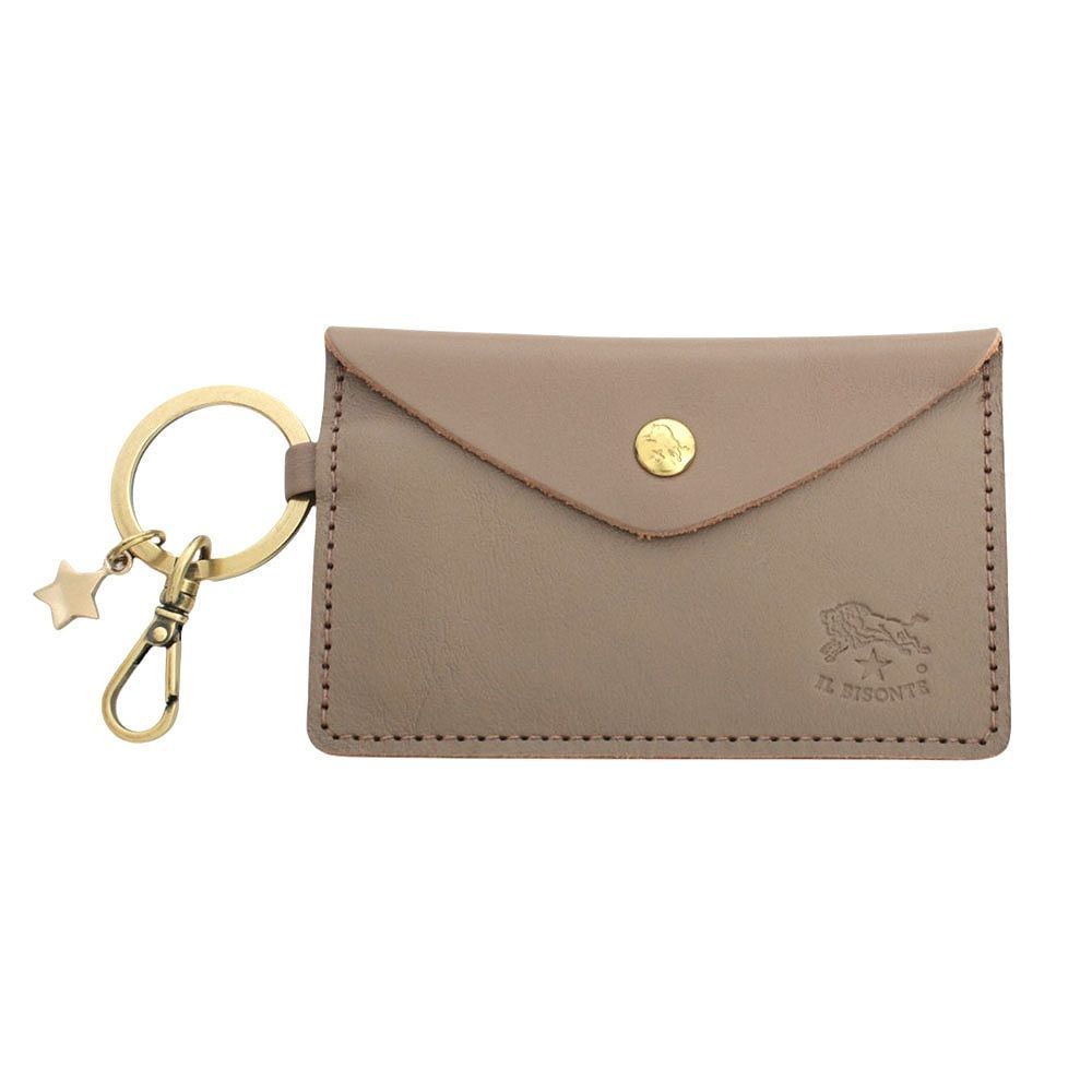 イルビゾンテ IL BISONTE カードケース コインケース キーケース 名刺入れ キーリング付 レザー 本革 グレージュ 人気 ブランド おしゃれ 誕生日 記念 プレゼント ギフト 送料無料