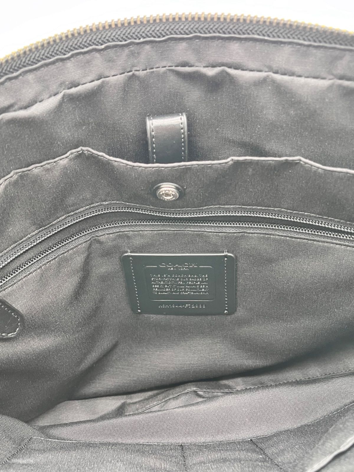 【未使用】コーチ COACH ベケット ストラクチャード ブリーフケース グレインレザー F72988 ビジネスバッグ 書類かばん 2WAYバッグ ショルダーバッグ 肩掛け 斜め掛け クロスボディ メンズ ブラック 中古 may13017