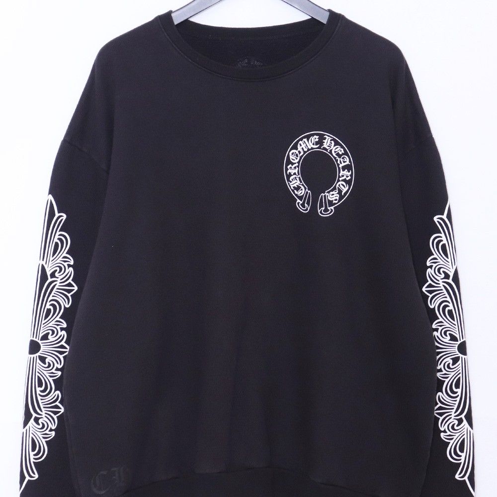 CHROME HEARTS ホースシュー&フローラルクロス スウェット