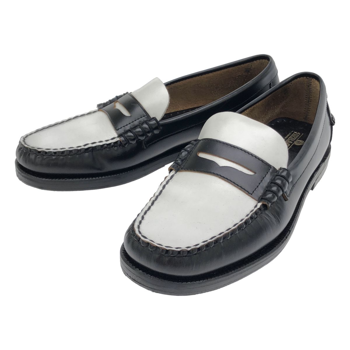 SEBAGO セバコ バイカラーレザーローファー 7001530 ブラック×ホワイト