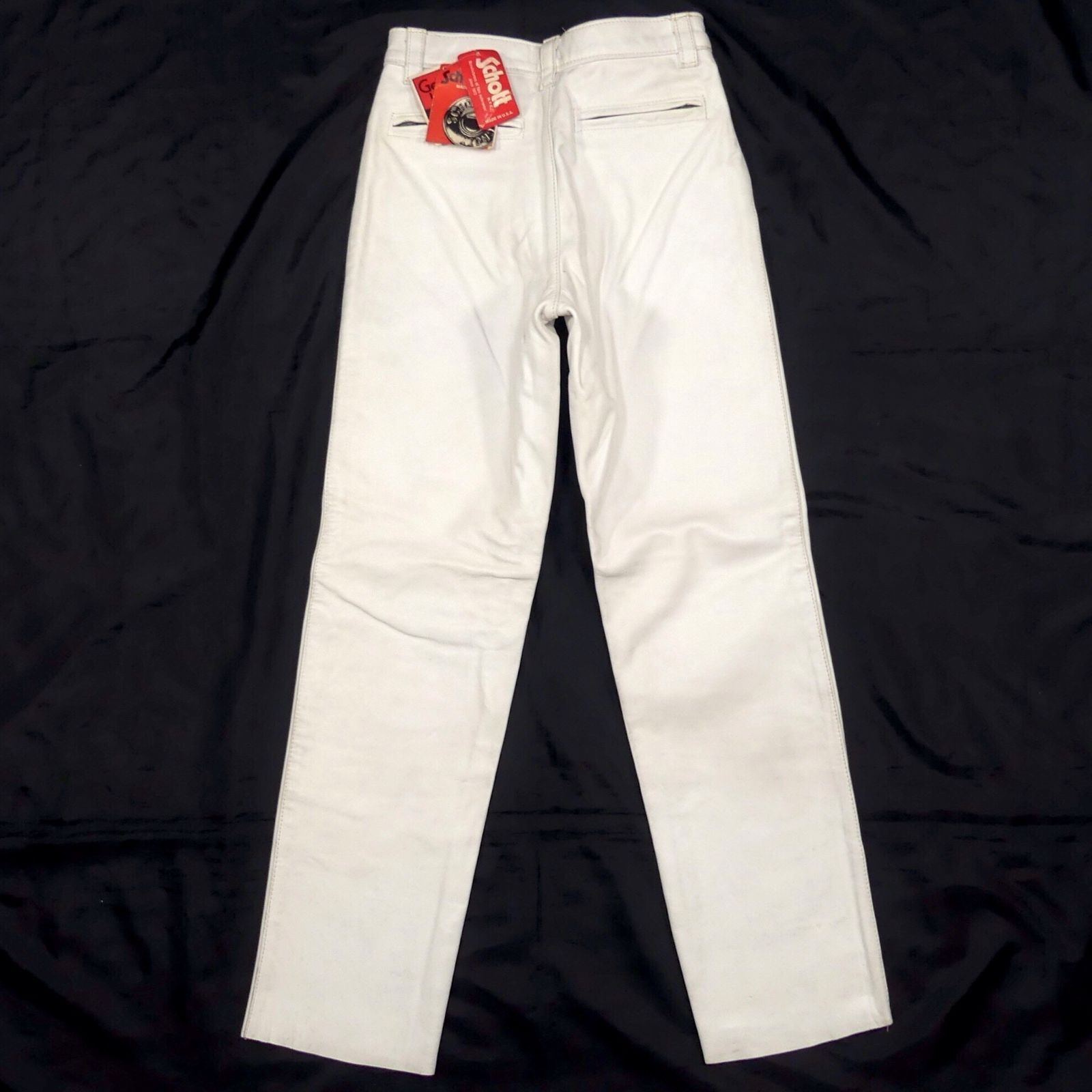 Schott ショット レザーパンツ W32 本革 白 希少 メンズ 革パンツ 本皮