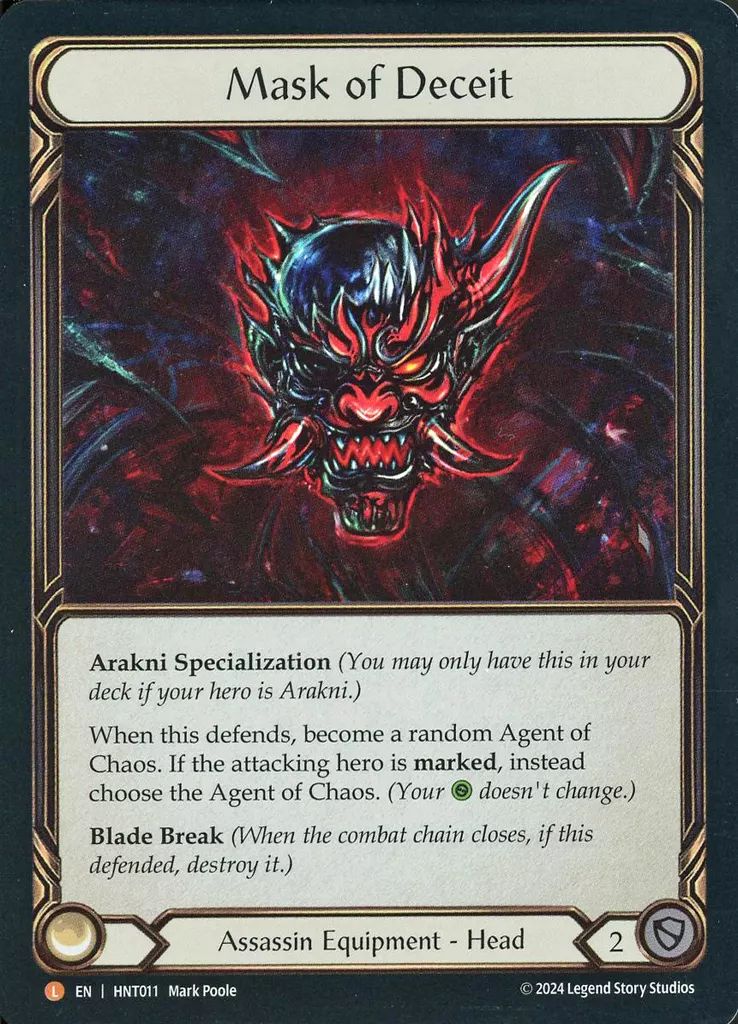 機運の仮面　flesh and blood 中古】Flesh and Blood HNT011[L]：(Rainbow Foil)Mask of