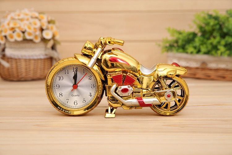 新品 バイク 目覚まし時計 かっこいい メタリック インテリア ブラック
