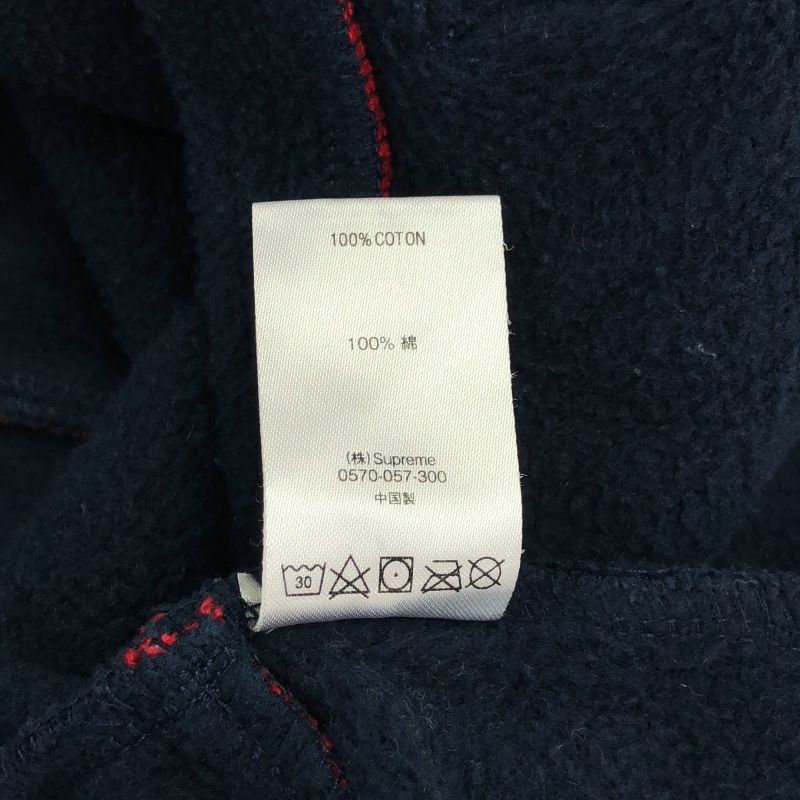 中古】Supreme piping sweat shirt L ネイビー シュプリーム[10  