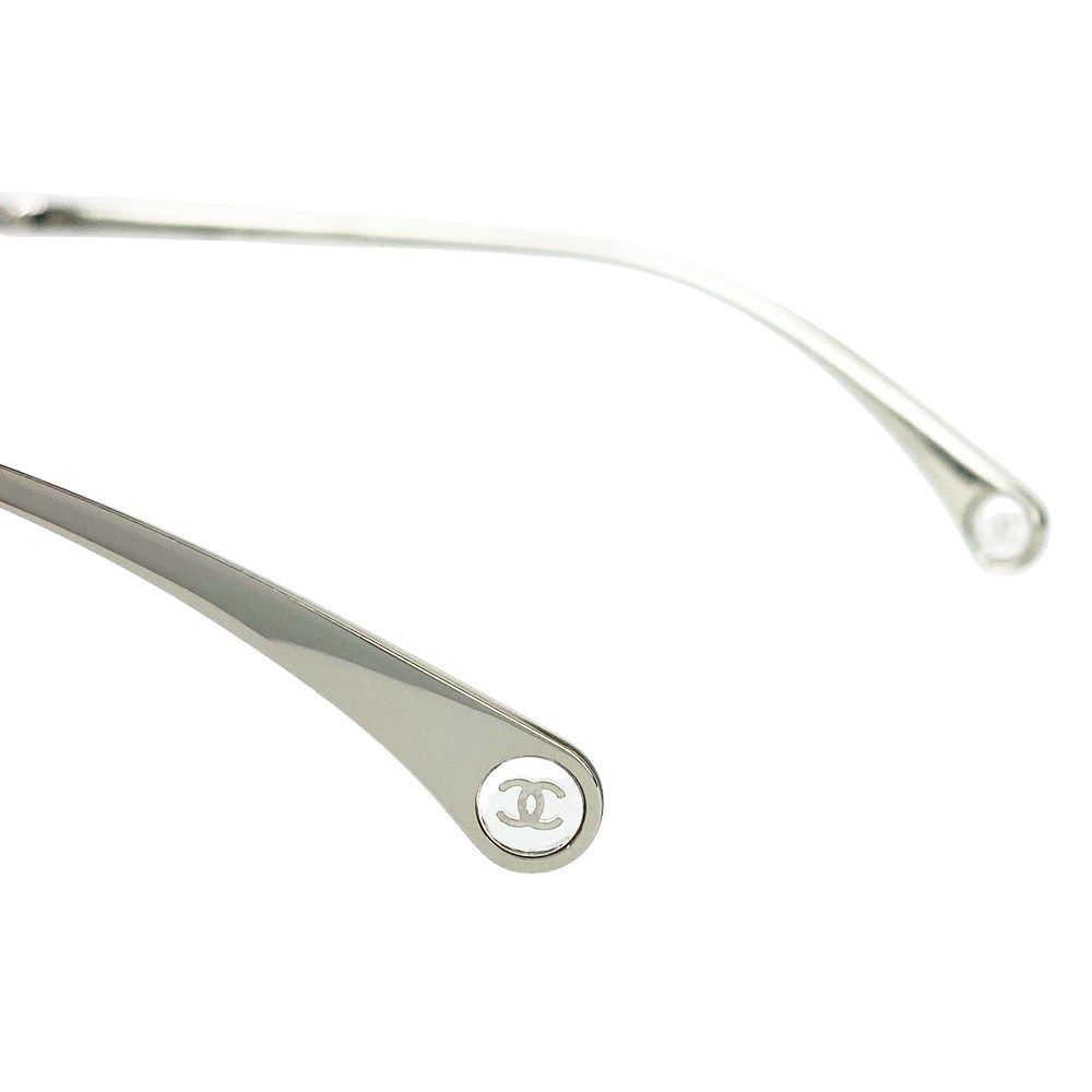 ■美品■　シャネル オーバルシェイプオプティカル ココ 眼鏡 サングラス 度入り クリア シルバー 2209 C.124 47□20 140 【405174】7 □美品□ シャネル オーバルシェイプオプティカル ココ 眼鏡