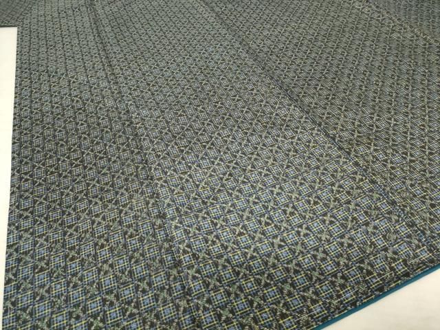 平和屋着物□本場村山大島紬 幾何学文様 正絹 逸品 AAAS9157pf