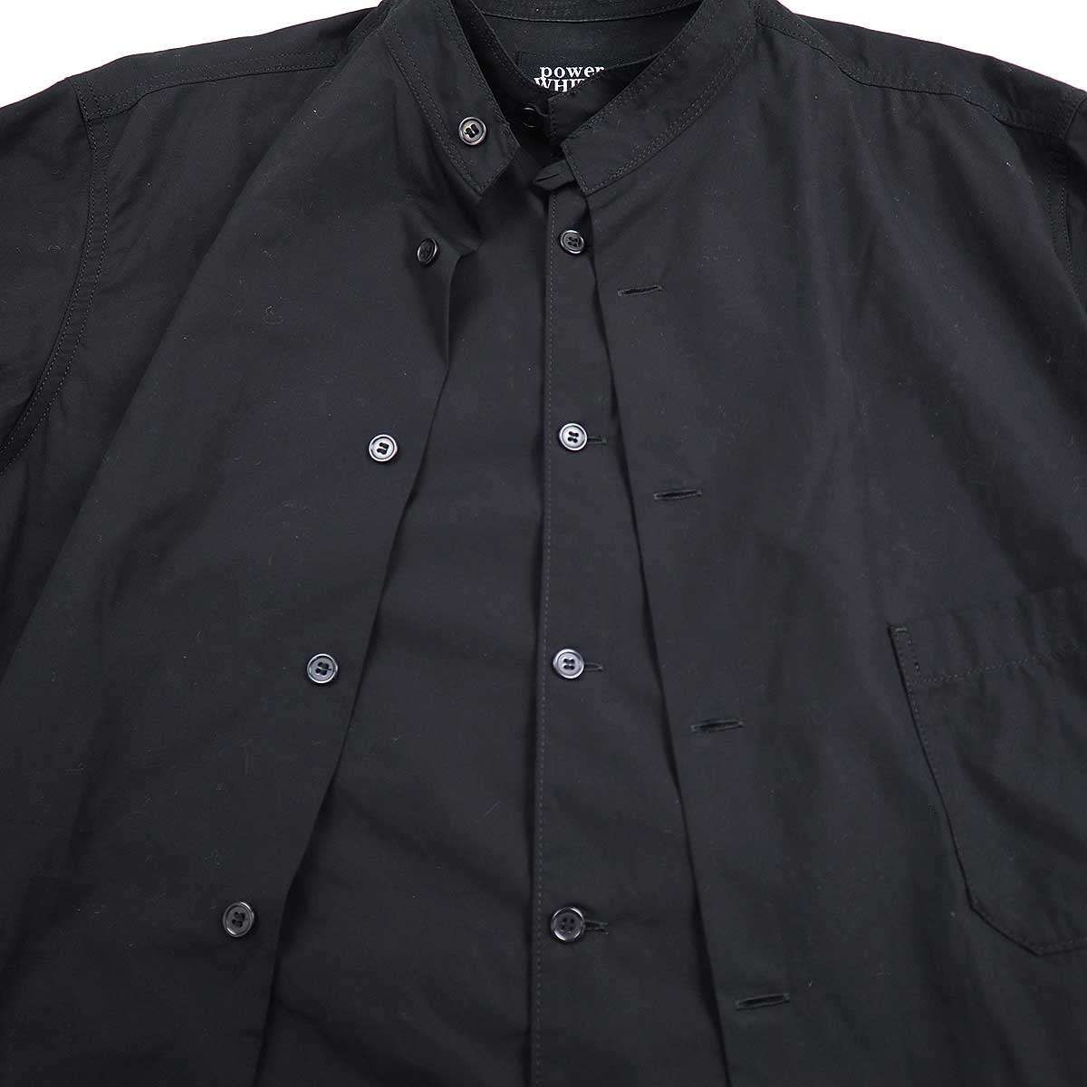 Yohji Yamamoto POUR HOMME ヨウジヤマモト プールオム 23AW DOUBLE LAYERED MANDARIN COLLAR  SHIRT マンダリンカラーシャツ ブラック 4 HJ-B50-018 - メルカリ