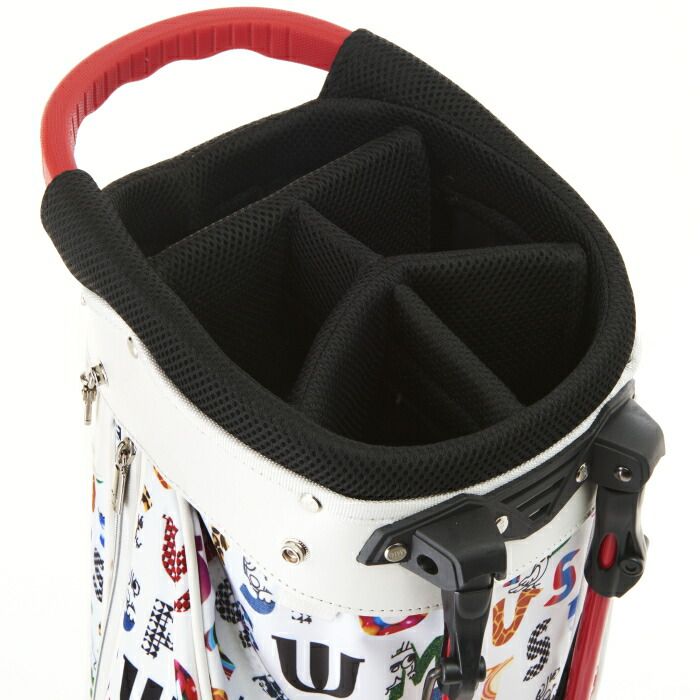 MUスポーツカラフルロゴプリント総柄スタンドキャディバック M・U