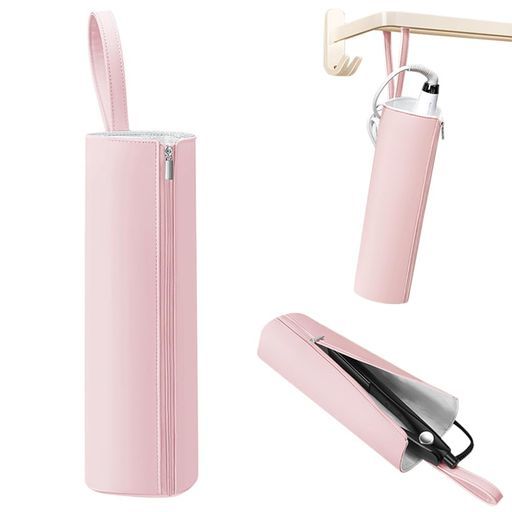 ヘアアイロン　ケース　耐熱　持ち運び　ピンク ヘアアイロンケース高温防?耐熱300度カールアイロン収納コードポケット