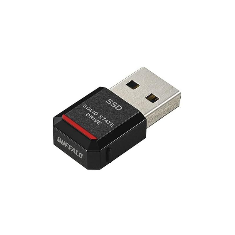 バッファロー SSD 外付け 1TB 小 コンパクト ポータブル PS5 | PS4 対応 メーカー動作 済 USB3.2 Gen2 読込速度 600MB|s ブラック エコパッケージ SSD-PST1.0U3BA