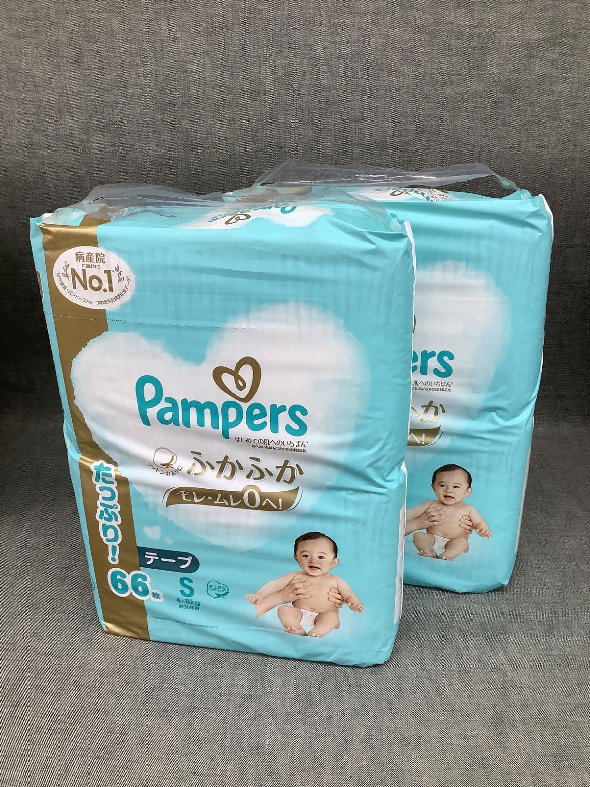 Pampers ふかふか Sサイズ テープ 66枚×2袋 合計132枚 AM RN25071110