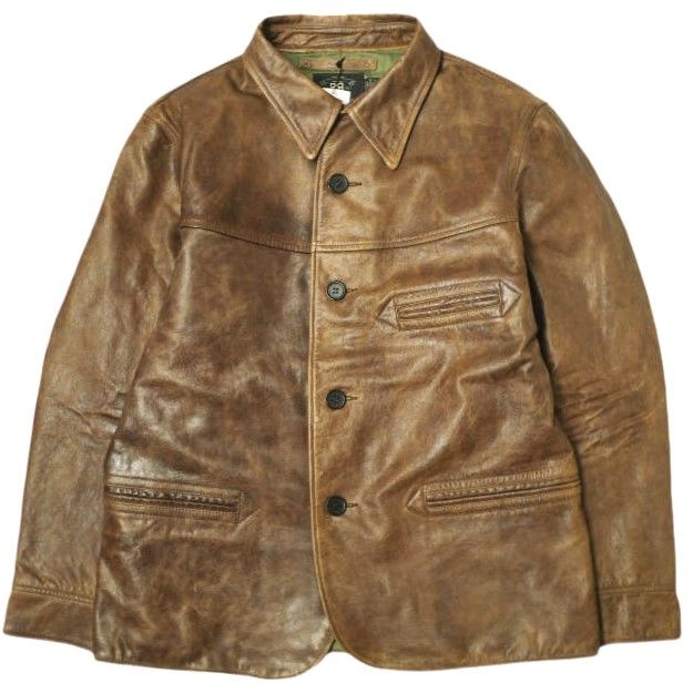 新品 RRL ダブルアールエル BRADLEY LEATHER CAR COAT レザー