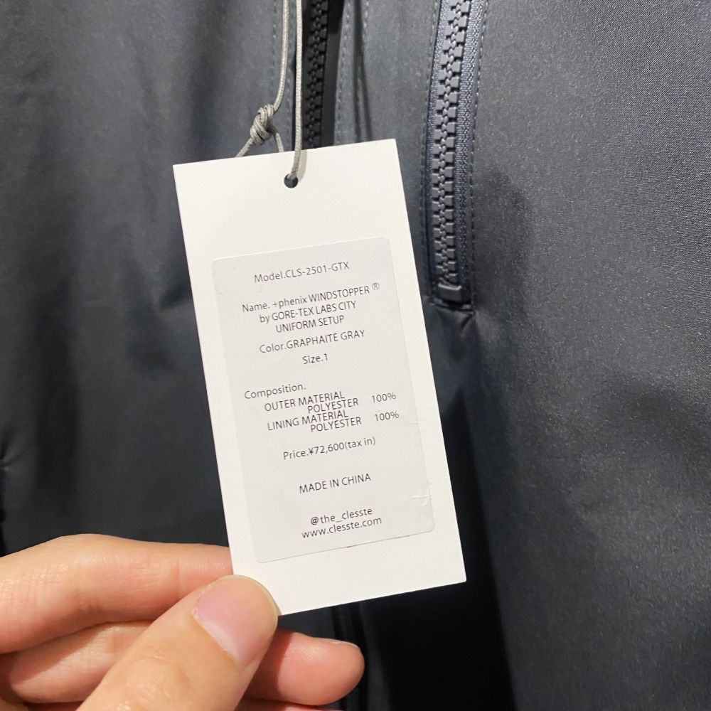 CLESSTE クレスト +phenix WINDSTOPPER by GTX LABS CITY UNIFORM JKT 