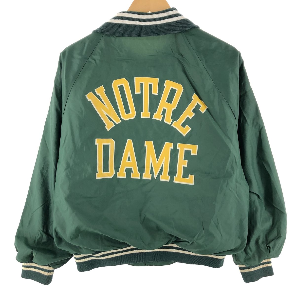 古着 NOTRE DAME ノートルダム大学 カレッジ バックプリント 襟付き 