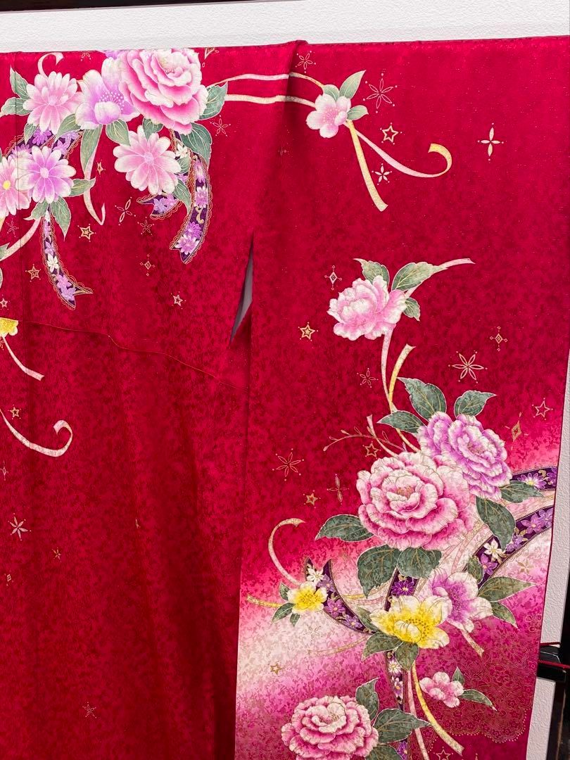 振袖 豪華 銀通し 刺繍 金彩 身丈171cm