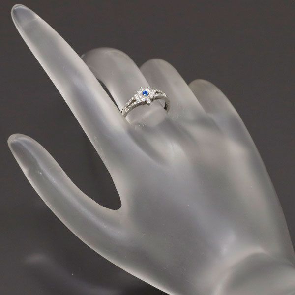 新品 希少 Pt950 アウイナイト ダイヤモンド リング 0.02ct D0