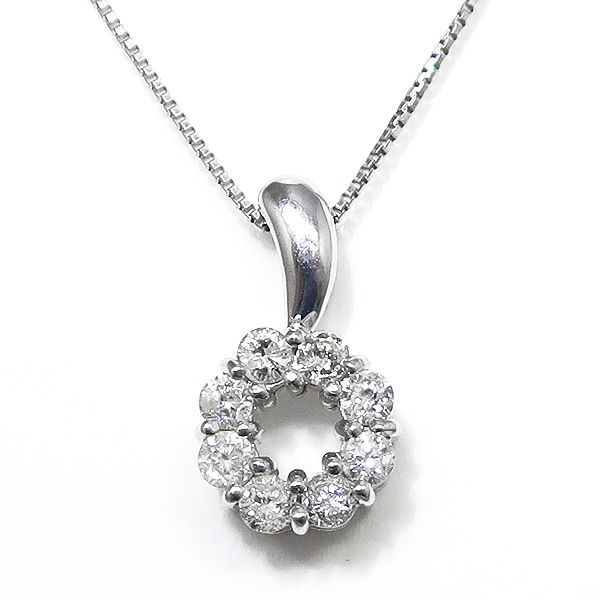 美品『USED』 K18WG/ダイヤモンド ネックレス ダイヤモンド 1.00ct 2.6