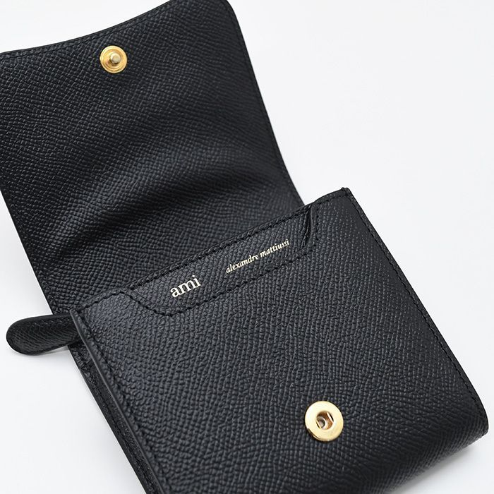 アミパリス 財布 Paris コンパクトウォレット ユニセックス ブラック アミパリス 財布 Paris コンパクトウォレット ユニセックス